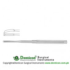 Gardner Bone Chisel Triangular Shape - Curved Left Stainless Steel, 17 cm - 6 3/4" Blade Width 4 mm